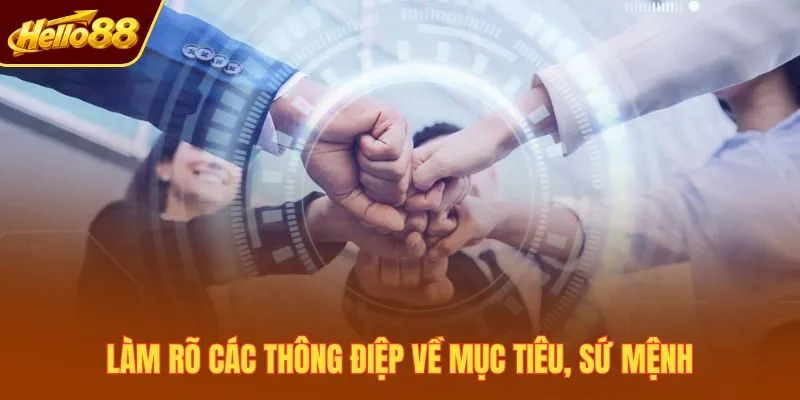 Làm rõ các thông điệp về mục tiêu, sứ mệnh