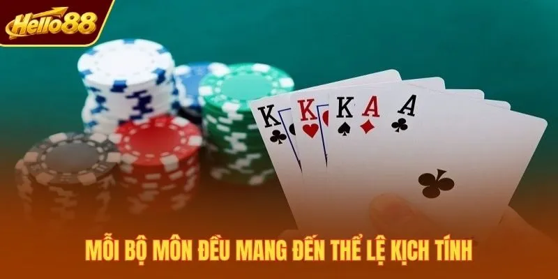 Mỗi bộ môn đều mang đến thể lệ kịch tính